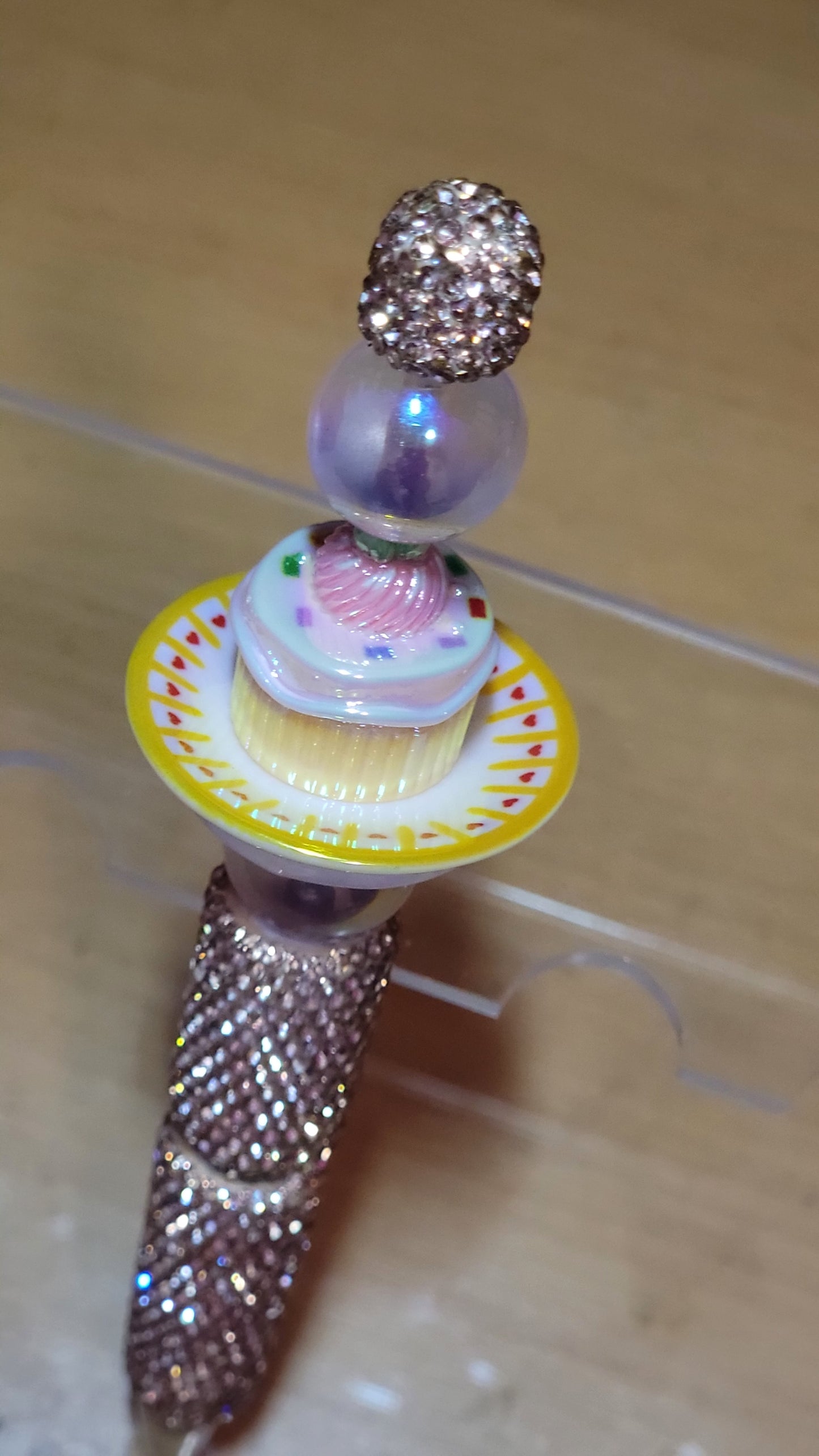 Cake on a Plate Bling Pen