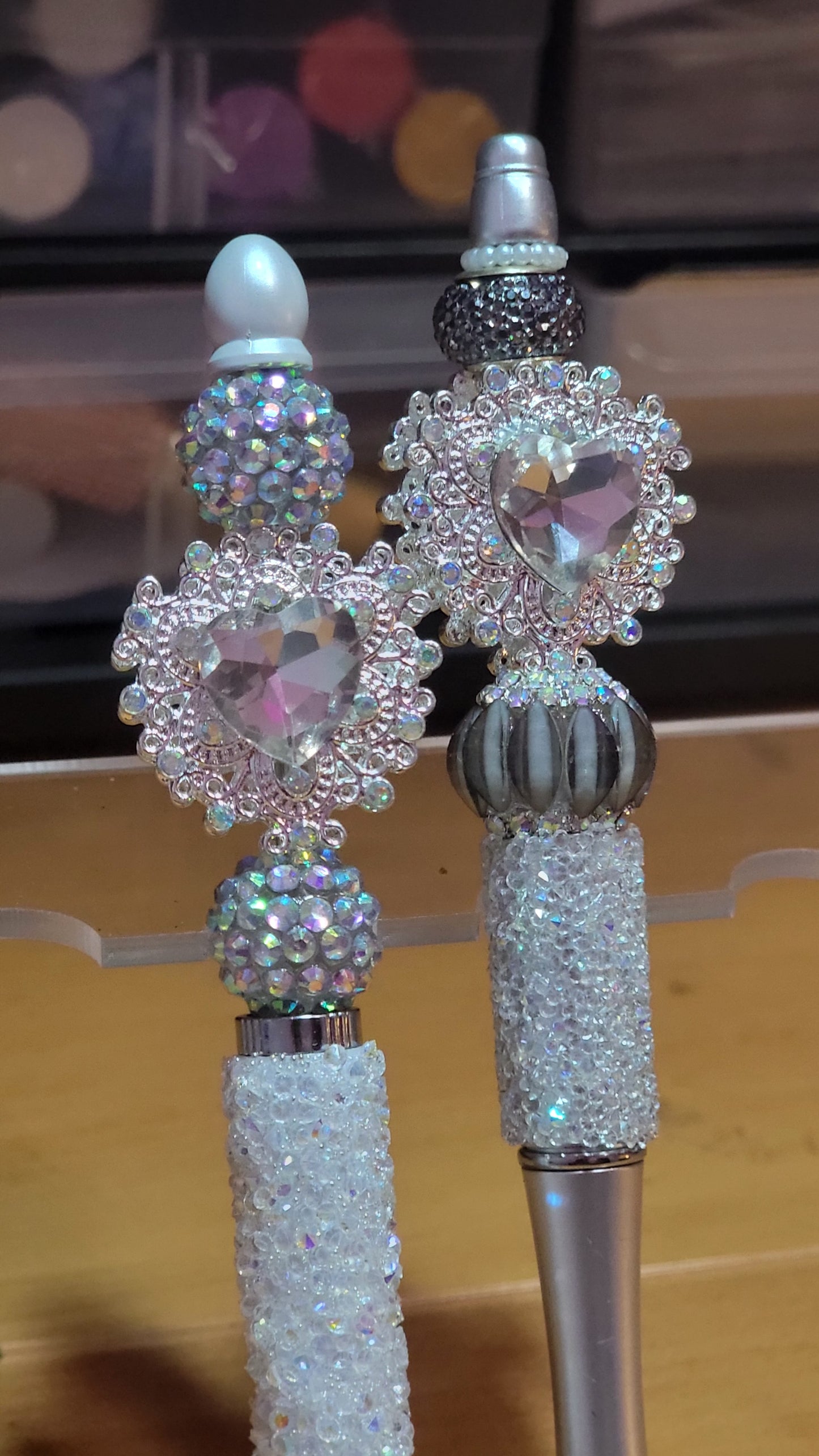 Blinged Crystal Heart Stylus and Pen Set