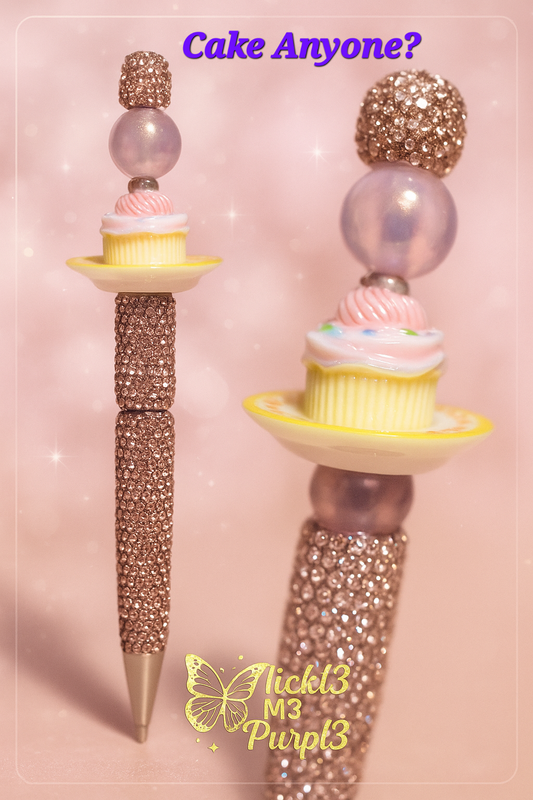 Cake on a Plate Bling Pen