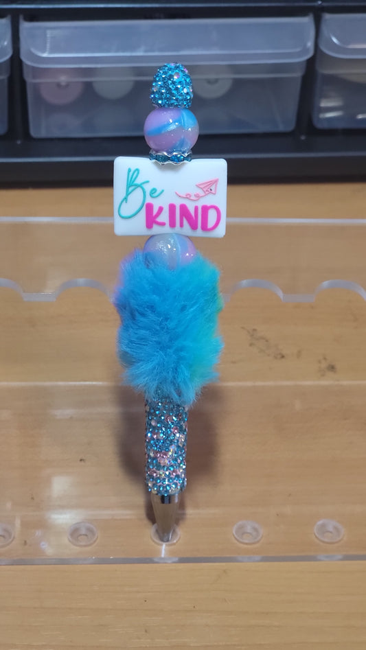Be Kind Fuzzy Bling Pen