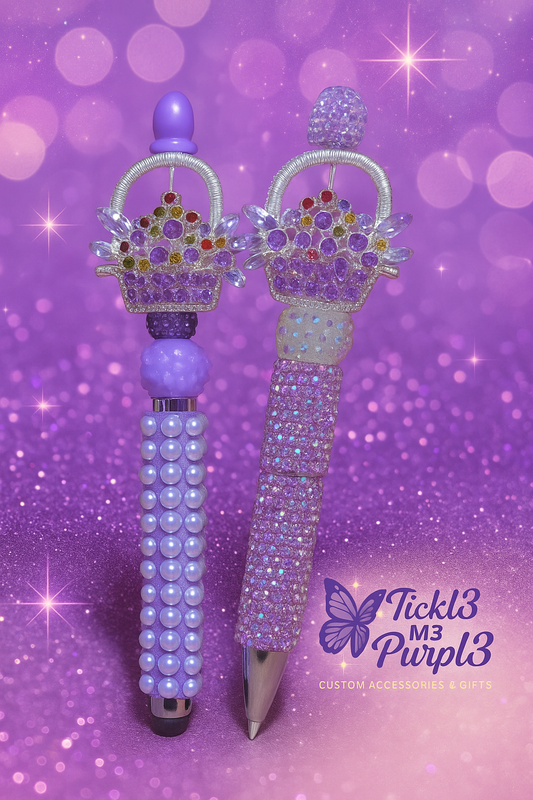 Blinged Flower Bouquet Stylus and Pen Set