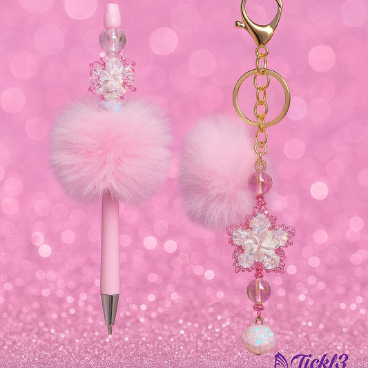 Blinged Flower Stylus and Pen Set