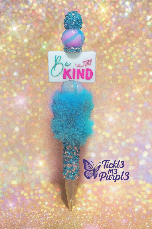 Be Kind Fuzzy Bling Pen