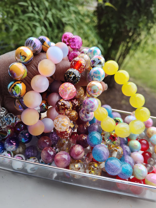 Mixed Lot of 5 Handmade Chunky Bracelets