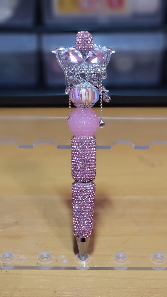 Pink Butterfly Bling Pen