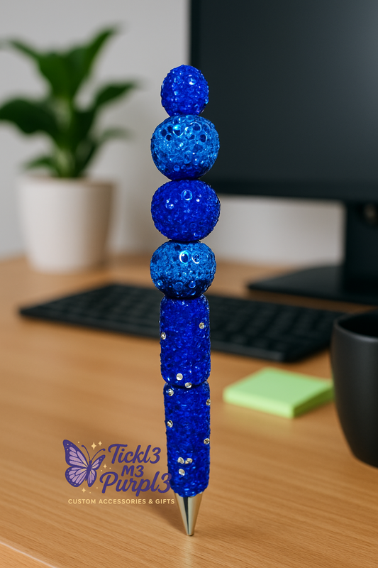 Blue on Blue Bling Pen
