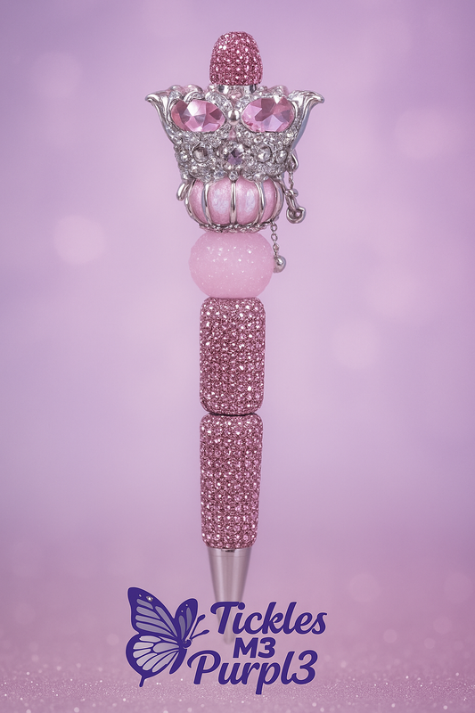 Pink Butterfly Bling Pen